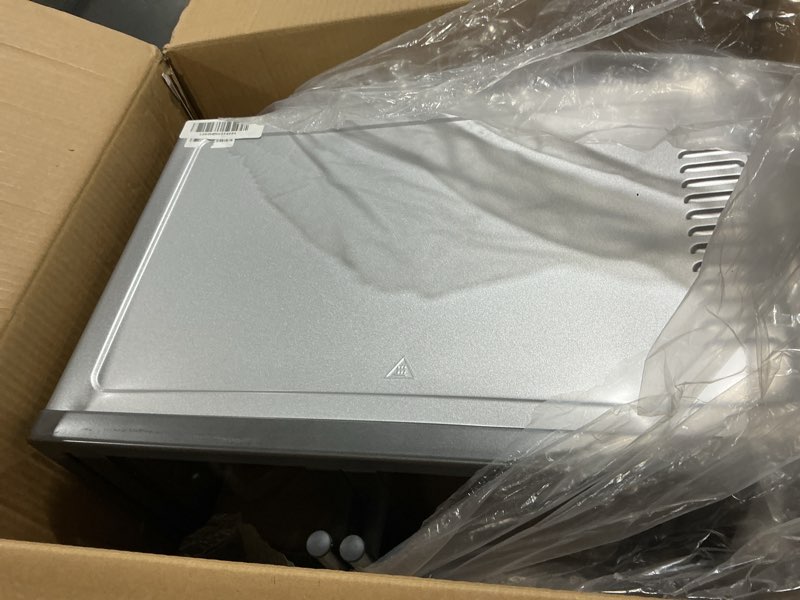 Condition photo showing As Is for Oster Extra-Large French Door Toaster Oven, 6-in-1 Countertop Air Fryer Oven, Stainless Steel
