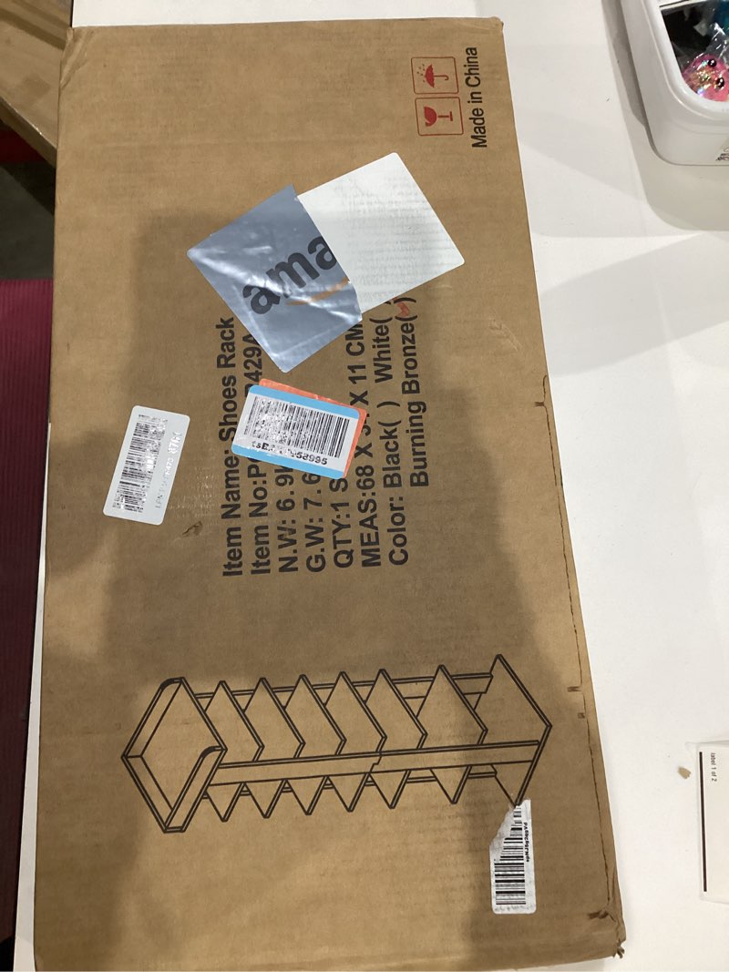 HOMEFORT 7-Tier Wood Shoe Rack, Entryway Shoe Tower,Vertical Shoe Organizer, Wooden Shoe Storage Sta