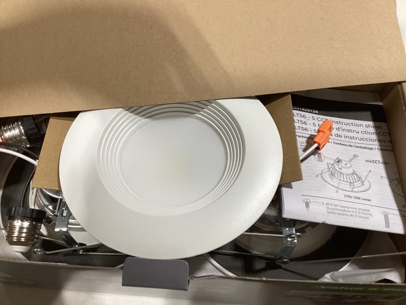 Condition photo showing As Is for halo white 6 in. w led recessed downlight 8.75 w