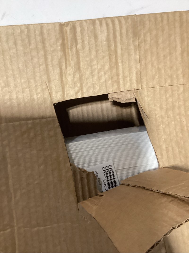 Condition photo showing As Is for 6 Packs Pleated Blackout Blinds, Temporary Blinds for Indoor Windows, Light Filtering Paper Shade, Easy to Cut and Install, 36" W x 72" L, White, Black Out Window Cover with 12 Clips