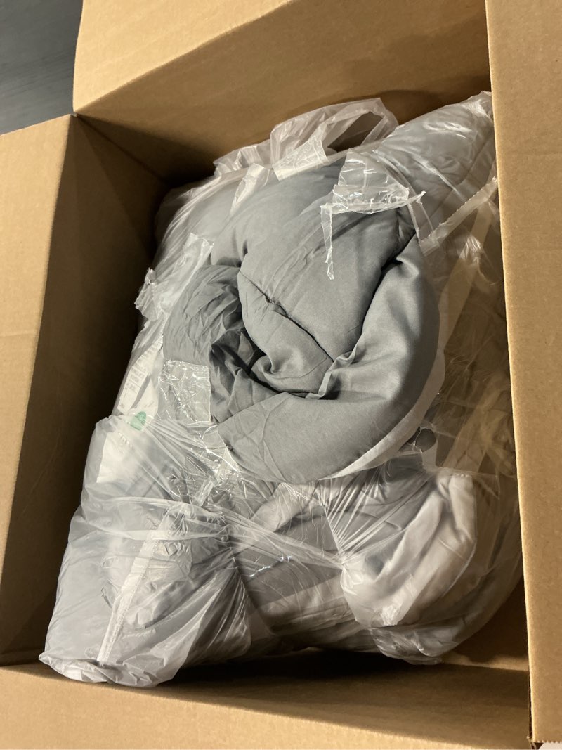 Condition photo showing Good Condition for Bedsure Full Size Comforter Set - 7 Pieces Reversible Grey Bedding, Full Size Bed Set for All Seasons, Bed in a Bag with Down Alternative Comforter, Sheets, Pillowcases & Shams Full 01 - Grey