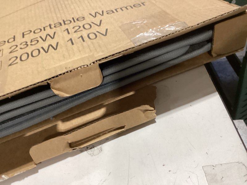 Condition photo showing New/Like New for Foldable Foot Warmer Under Desk for Leg Feet with Blanket & Stands, Portable Infrared Radiant Space Heater for Home Office with Overheat & Tip-Over Protection & Timer, Quiet Safe Quick Heating Panel