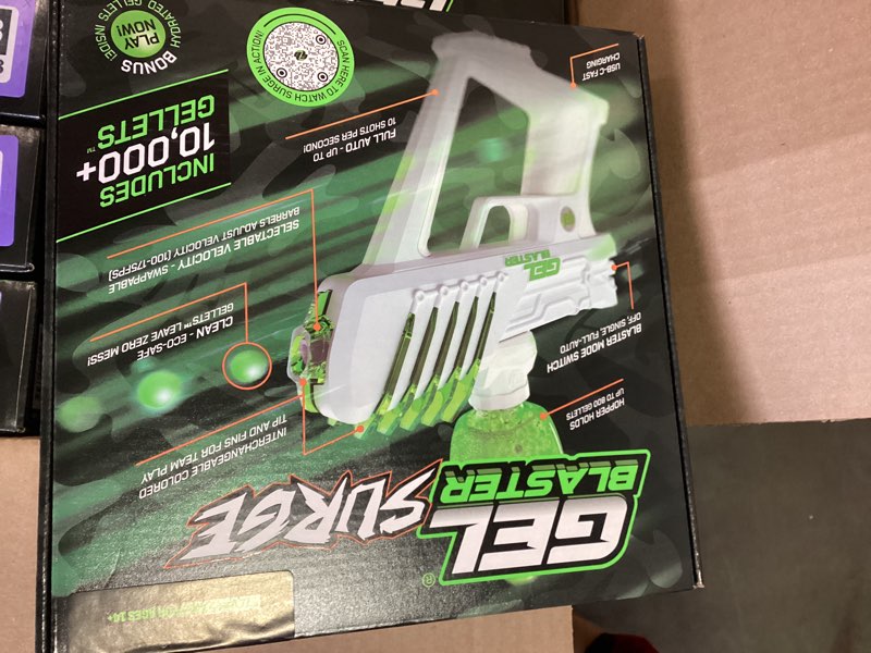 Condition photo showing New/Like New for gel blaster surge 1.5  electric green  water-based gellet blaster with 10 000 electric green gellet pack