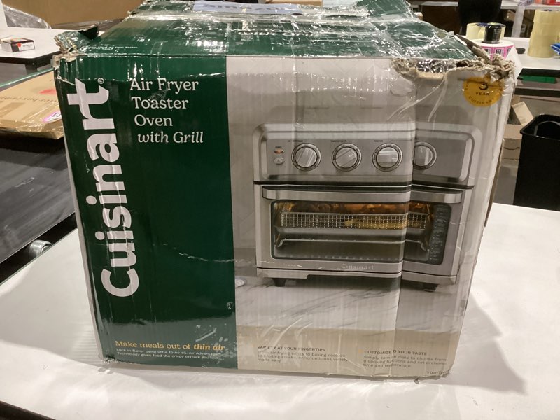 Condition photo showing As Is for Cuisinart Air Fryer Toaster Oven with Grill Silver