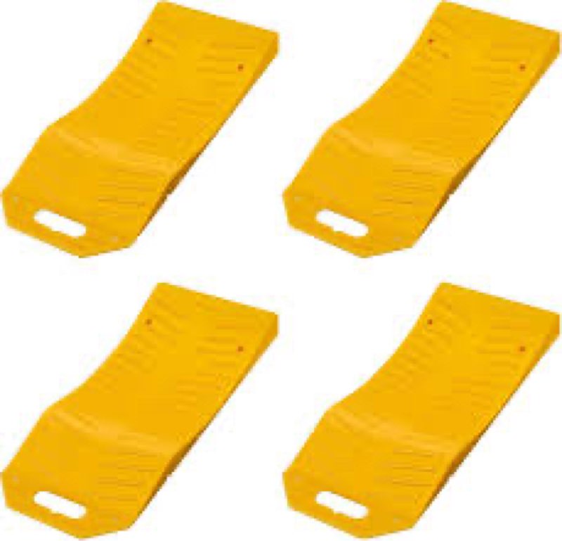 Tire Saver Ramps - Heavy-Duty Vehicle Storage Ramp Set of 4 Pack Anti-Slip Design RV Camper Trailer 