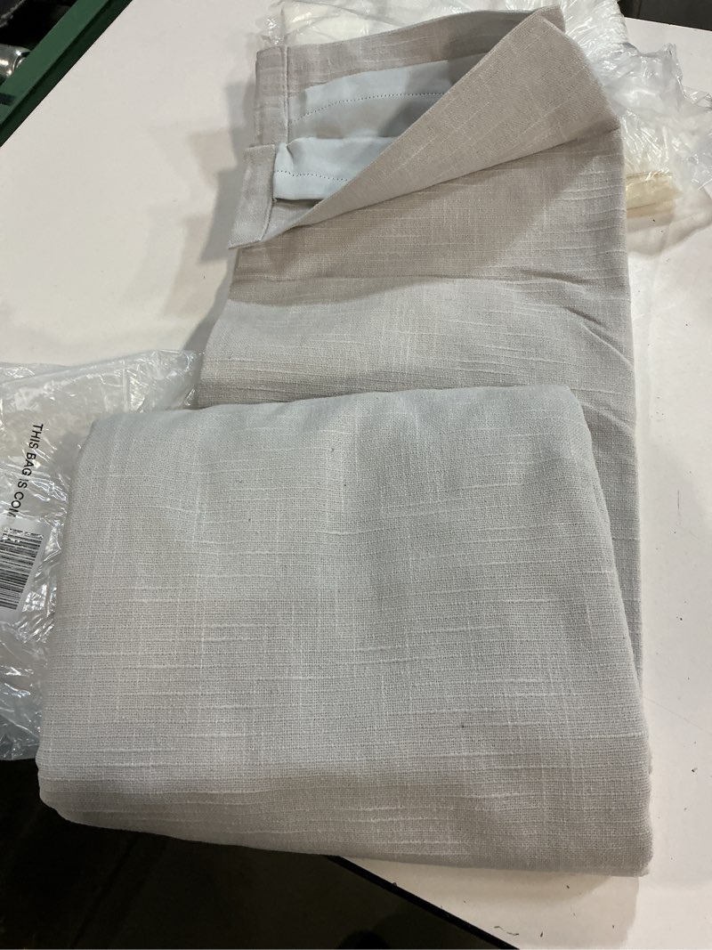 Condition photo showing Good Condition for cotton slub room darkening curtain - single panel  color cloud size: 48x96