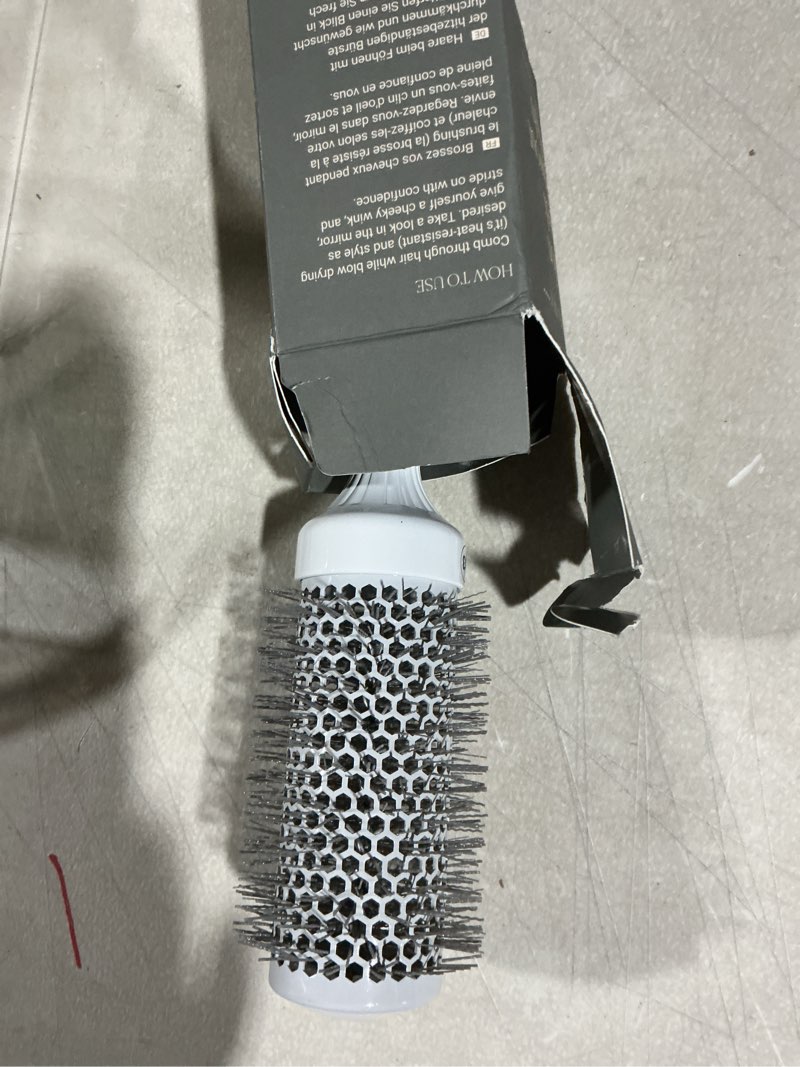 Condition photo showing As Is for Medium Round Brushing Brush - Ceramic Hair Brush for a Smooth Salon Style Look - Professional Brushing Brush Ideal for All Hair Types - 43 mm 1.7 Inch