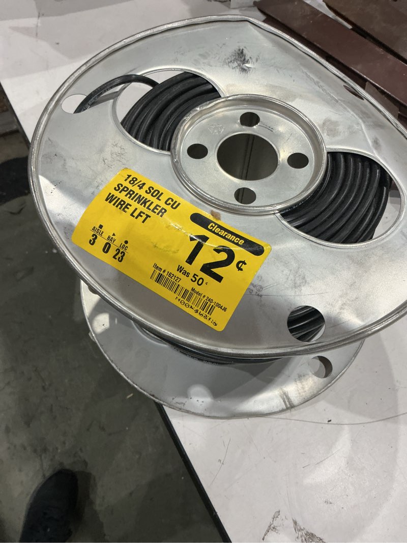 Condition photo showing As Is for southwire 18/4 solid sprinkler wire (by-the-foot)