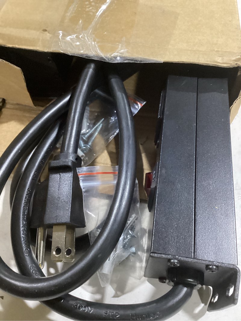 Condition photo showing Good Condition for 12 Outlet Long Power Strip Surge Protector with 2100 Joules, 6FT Power Cord, Wide Spaced Outlet Power Bar, Overload Protection Switch, Industrial Heavy Duty for Work Bench, Shop, Garage (Black),2 Pack