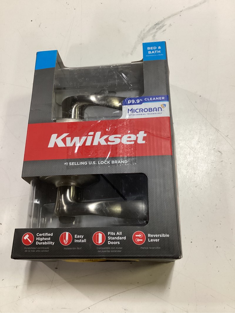 Condition photo showing Good Condition for kwikset tustin satin nickel privacy lockset 1-3/4 in.