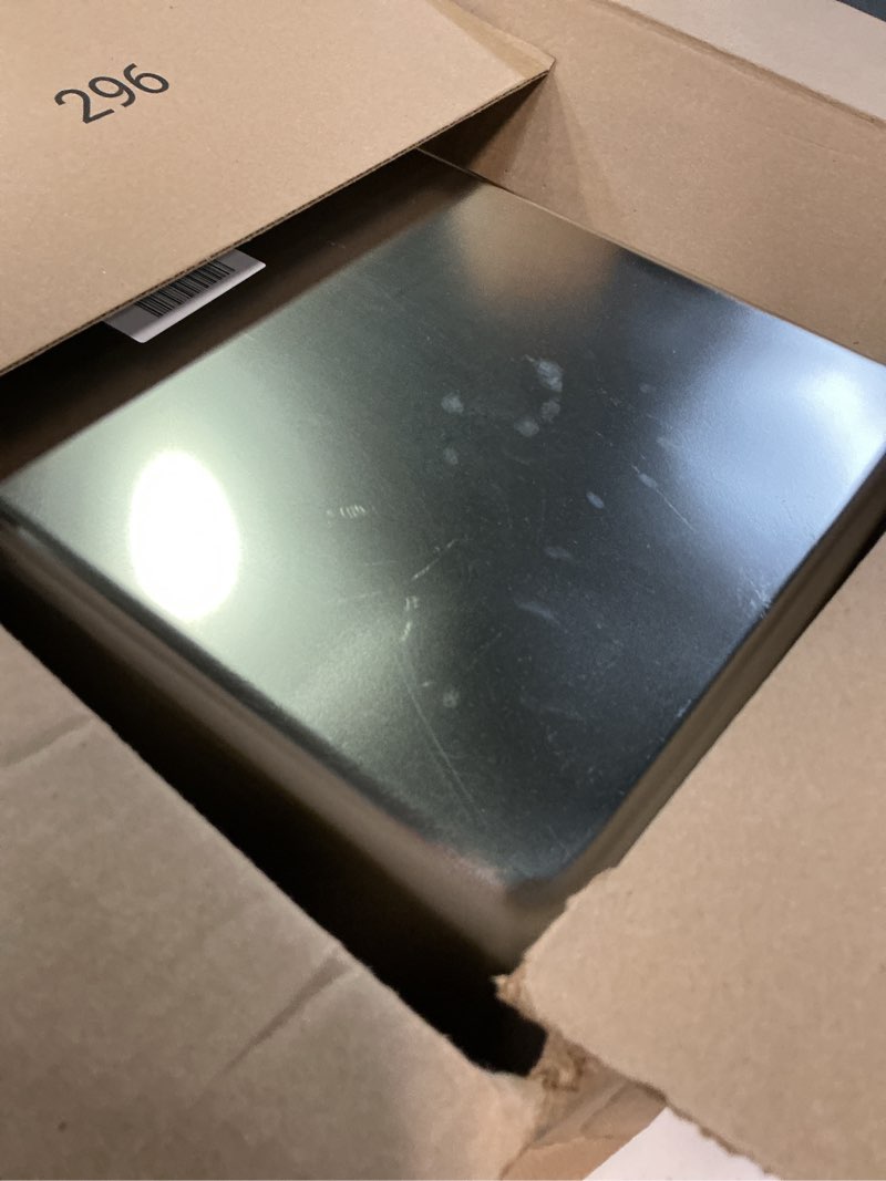 Condition photo showing Good Condition for kirecoo stainless steel cat litter box xxl- metal high sided cat pan, large stainless steel box, indoor litter tray, non stick, no smell, easy to clean, pet toilet supplies for kitten, kitty, rabbit 23.43" l x 15.55" w x 7.68" h
