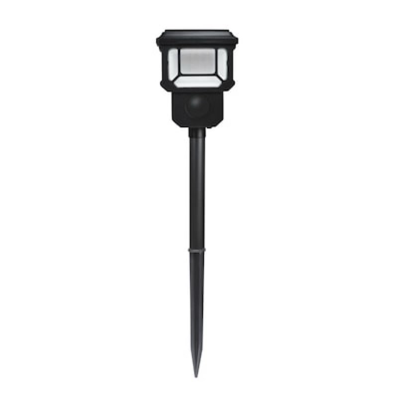 harbor breeze 200 -lumens matte black solar led outdoor path light with motion sensor 5000-k