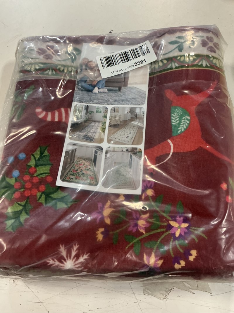 Condition photo showing New/Like New for rugcomf christmas area rugs 8x10 – red santa claus living room rug, machine washable non-slip low pile holiday carpet for bedroom, dining room, playroom, office, farmhouse santa claus red 8' x 10' (rectangular)