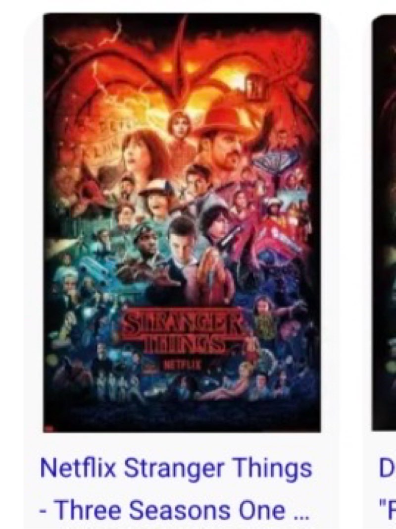 Netflix Stranger Things - Three Seasons One Sheet Wall Poster, 34L" x 22.4W", Black Framed Version