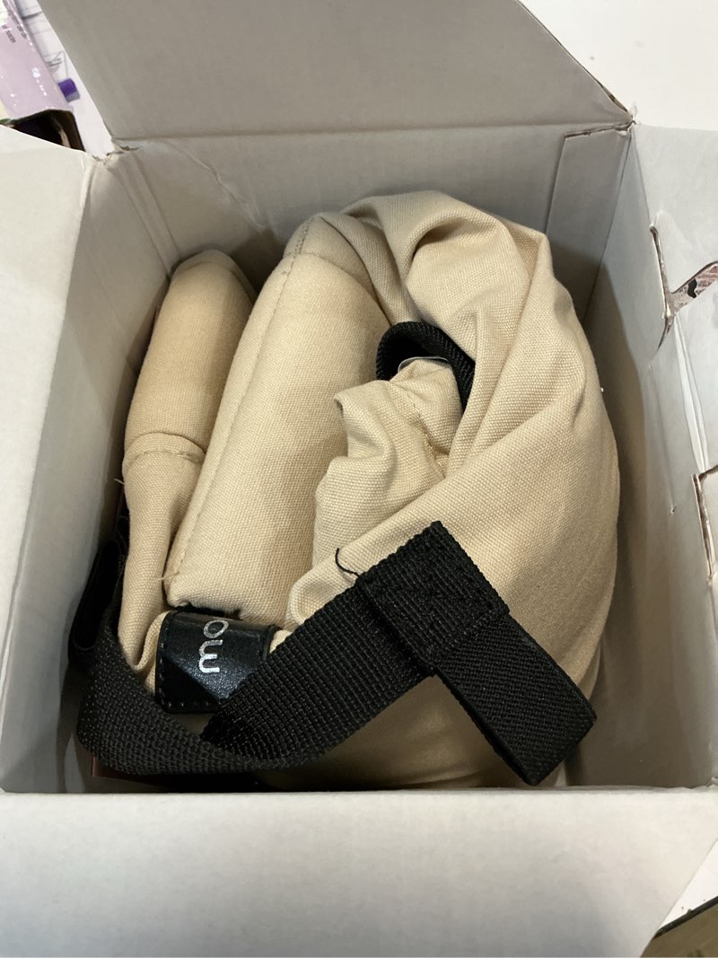 Condition photo showing Good Condition for momcozy baby carrier - ergonomic, cozy and lightweight carrier for 7-45lbs, effortless to put on, ideal for hands-free parenting, enhanced lumbar support, purehug for infant to toddler, khaki cotton-khaki