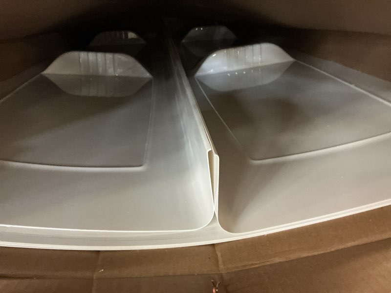 Condition photo showing Good Condition for delta pro series 57 in. h x 60 in. w x 32 in. l white bathtub wall set