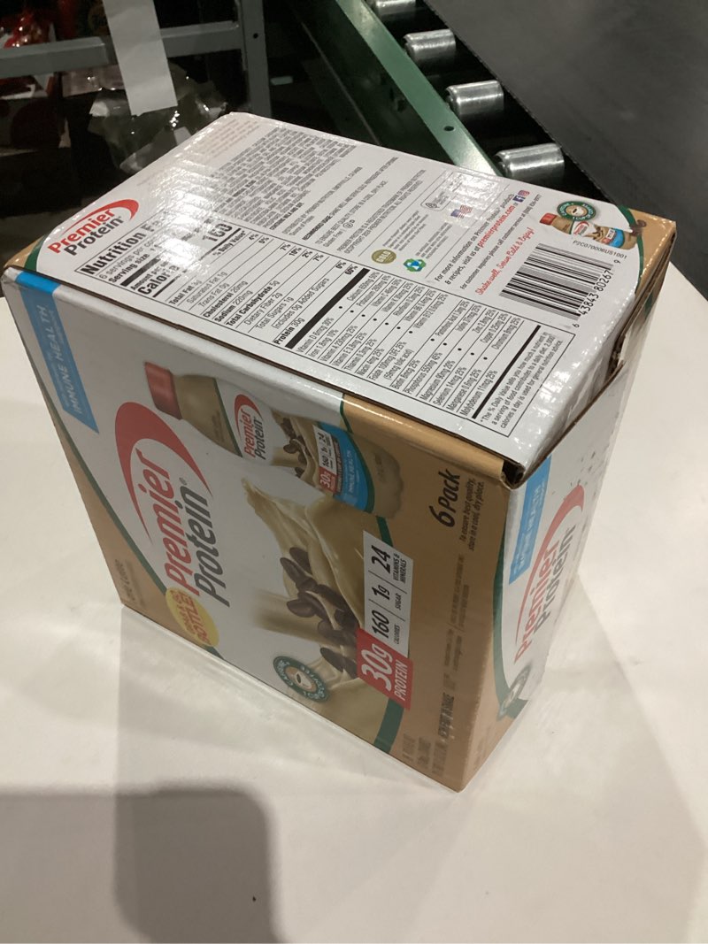 Condition photo showing New/Like New for Premier Protein Shake, Café Latte, 30g Protein, No Added Sugar, 24 Vitamins & Minerals to Support Immune Health, 11.5 fl oz, 6 Pack (Packaging May Vary) Cafe Latte 11.5 Fl Oz (Pack of 6)