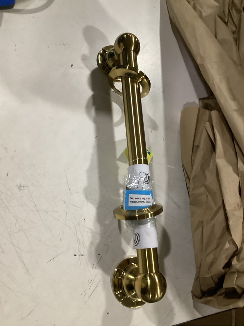 Condition photo showing Good Condition for heavy duty ada grab bar for seniors - 16/24/32 inch stainless steel with reinforced plastic base, 500lb capacity safety rail (matte gold, 16 inch) matte gold 16 inch