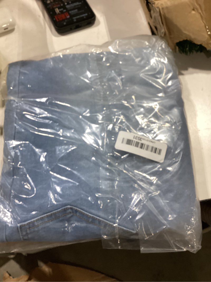 Condition photo showing Good Condition for sidefeel women's wide leg jeans high waisted stretchy jeans straight leg loose fit zimbaplatinum ankle denim pants 10 iceland blue