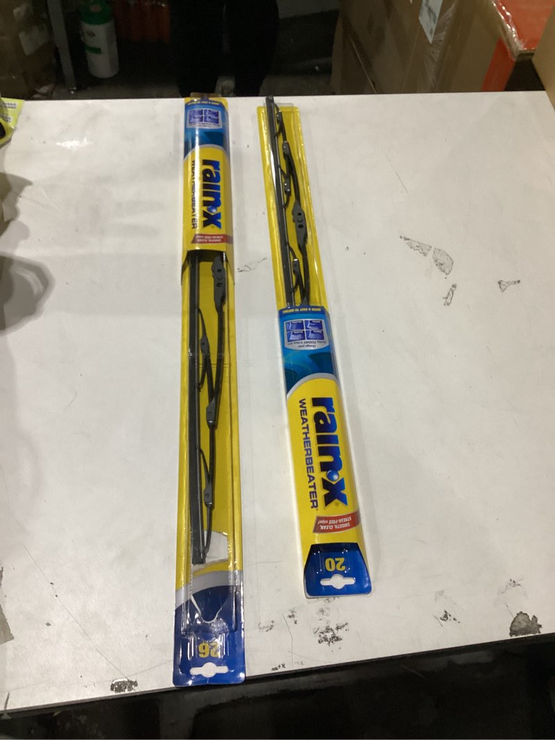 Condition photo showing As Is for Rain-X 820249 WeatherBeater Wiper Blades, 26" and 20" Windshield Wipers (Pack of 2), Automotive Replacement Windshield Wiper Blades That Meet Or Exceed OEM Quality And Durability Standards