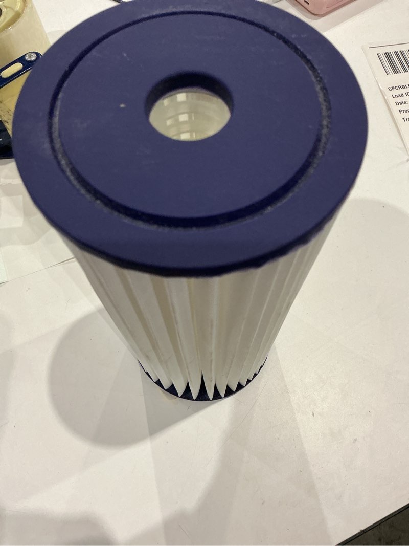 Condition photo showing As Is for 4.5 d pleated sediment fltf (1-pack) whole house water filter cartridge