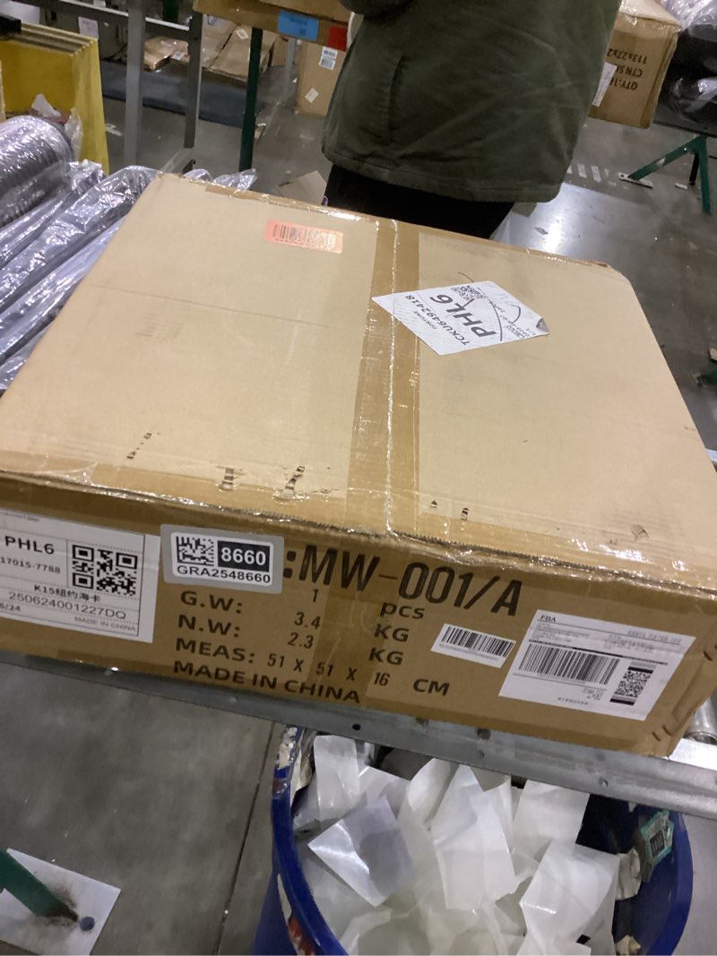 Condition photo showing New/Like New for Modern Country Drum Pendant Light for Dining Rooms Bohemian 19.7" Wood Veneer with Wood Finish Ceiling Fixture Light, Height-Adjustable, Suitable for Kitchen Islands & Bedrooms