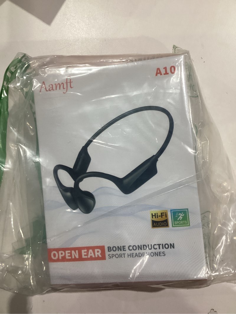 Condition photo showing Good Condition for Bone Conduction Headphones - Bluetooth 6.0 Open Ear Headphones, Comfort Fit Wireless Headphones with Mic, 10hrs Playtime, IPX6 Sweatproof, Lightweight,Premium Loud Sound for Running,Sport,Travel Black