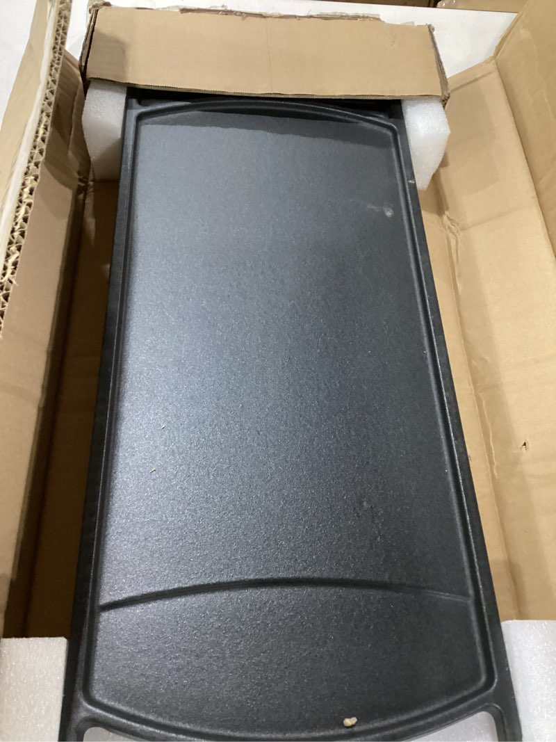 Condition photo showing As Is for upgraded 316499902 griddle replacement for frigidaire gas stove griddle 20"x7.9" cast iron center burner griddle plate frigidaire gallery gas range cooktop parts stovetop middle flat top griddle pan