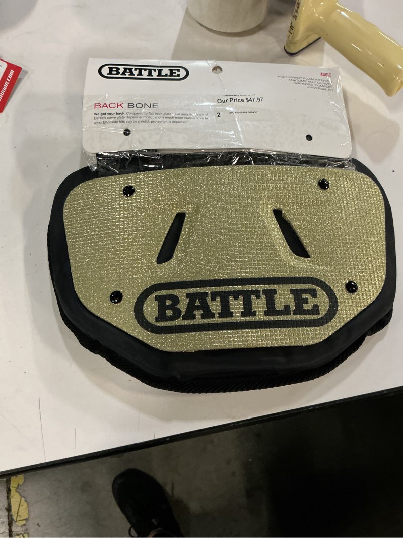 Condition photo showing Good Condition for battle sports 3d diamond protective football back plate - adult - gold