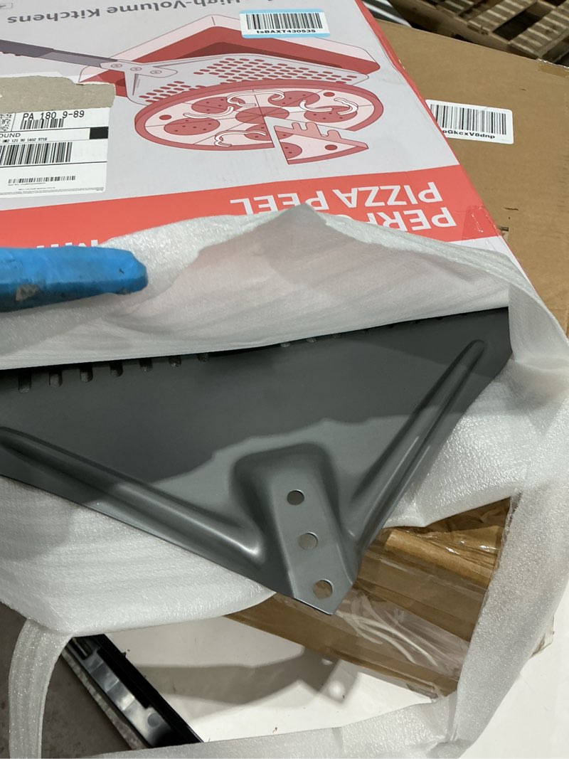 Condition photo showing Good Condition for g.a homefavor 14" x 17" perforated pizza peel 35 inch overall, rectangular aluminum pizza turning peel with extended silcone handle for baking pizza brick oven 14" - 35 inch overall