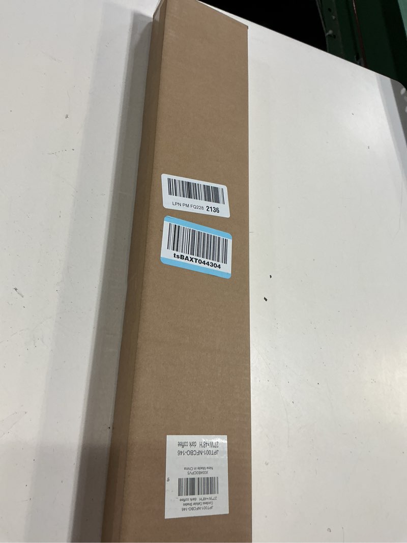 Condition photo showing New/Like New for lazblinds no tools no drill cordless cellular shades, blackout light blocking honeycomb shades for home, thermal insulation blinds for windows, 27" w x 48" h, dark coffee blackout-dark coffee 27" w x 48" h