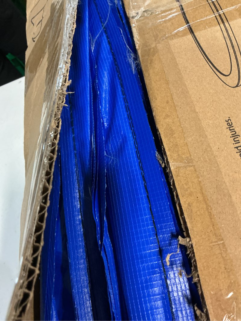 Condition photo showing Good Condition for trampoline pad, 10ft 12ft 14ft 15ft 16ft trampoline replacement safety pad, waterproof and tear-resistant safety spring cover round frame pad 12ft blue
