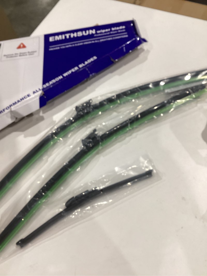 Condition photo showing Good Condition for emithsun® 26"+21"+11" sprayer wiper blades automotive front rear windshield wipers replacement for lincoln aviator 2020-2023,not heated easy diy install (set of 3) 26+21+11(sprayer wiper)