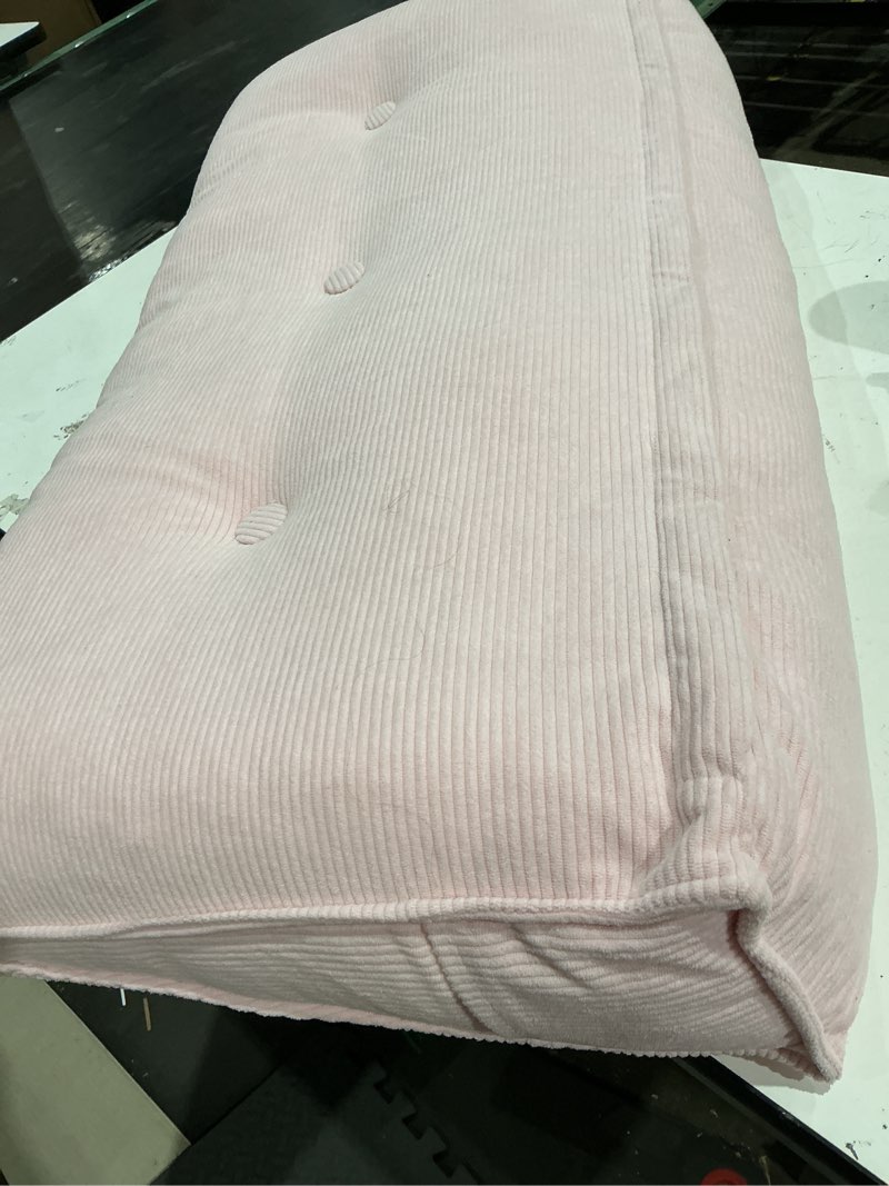 Condition photo showing Good Condition for headboard pillow wedge pillow headboard dorm headboard twin xl long back pillow for bed sitting up sleeping bolster pillow for mattress gap filler twin size:39x16x8in pink