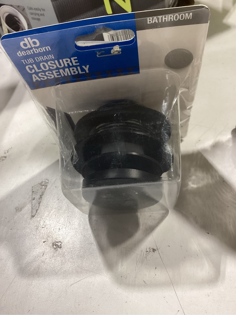 Condition photo showing As Is for dearborn matte black touch toe trim stopper assembly