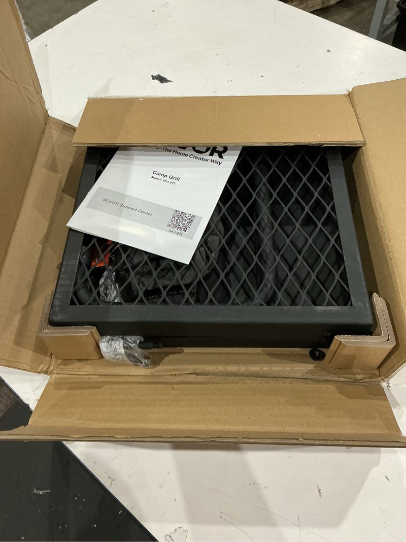 Condition photo showing Good Condition for vevor folding campfire grill, heavy duty steel mesh grate, 22.4" portable camping grates over fire pit, camp fire cooking equipment with legs carrying bag, grilling rack for outdoor open flame cooking 22.4*11 inch