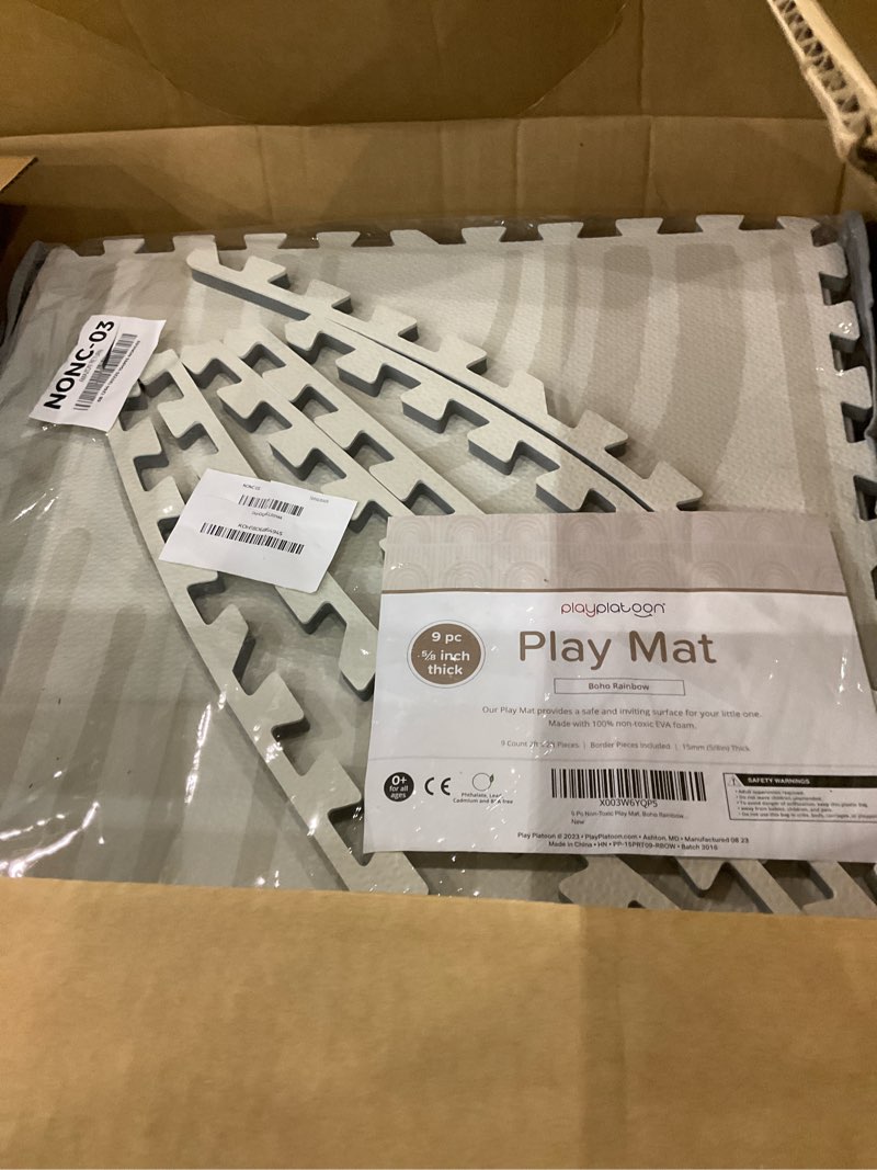 Play Platoon Non-Toxic Large Kids Play Mats for Floors, 9 Tile 72 x 72 inch - Extra-Thick Interlocki