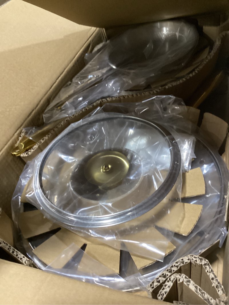 Condition photo showing New/Like New for titanium pans for cooking | 8/10/12 inch tagine pure titanium skillet set with lids | hammered chef-grade design | pfas/pfoa/ptfe-free | induction & oven-safe, dishwasher safe ø8/10/12in+lid