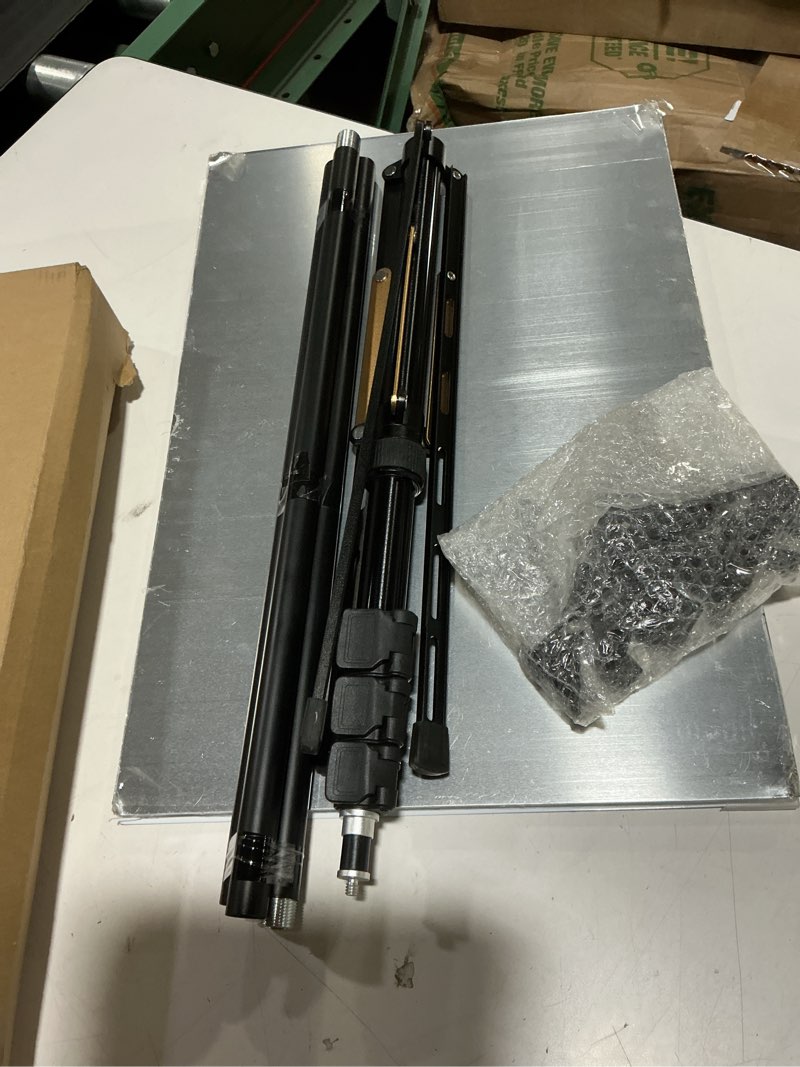 Condition photo showing As Is for tripod stand for starlink gen 3, height adjustable 30 in to 40 in, wind-resistant heavy duty, portable foldable mount with adapter & ground nail, powder coated, for rv travel, outdoor camping