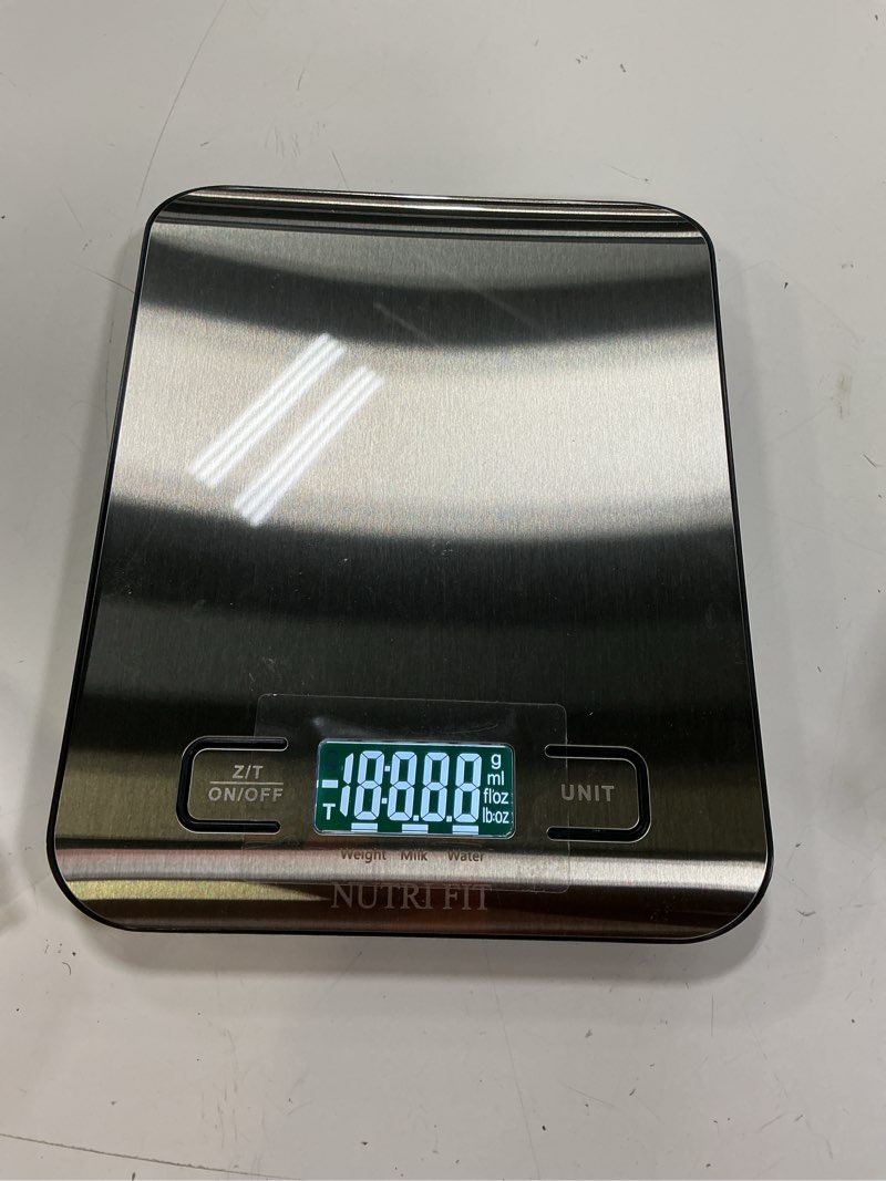 Condition photo showing Good Condition for food scale kitchen scales digital weight grams oz for weight loss | stainless steel panel, 1g increment, max 11lbs, backlit screen, smart tare, easy to use for baking cooking, 2 aaa batteries