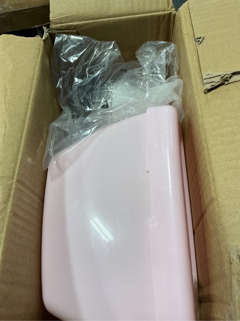 Condition photo showing As Is for ingenuity my size potty pro in pink, infant potty training toilet, lifelike flushing sound, for ages 18 months, up to 50 pounds