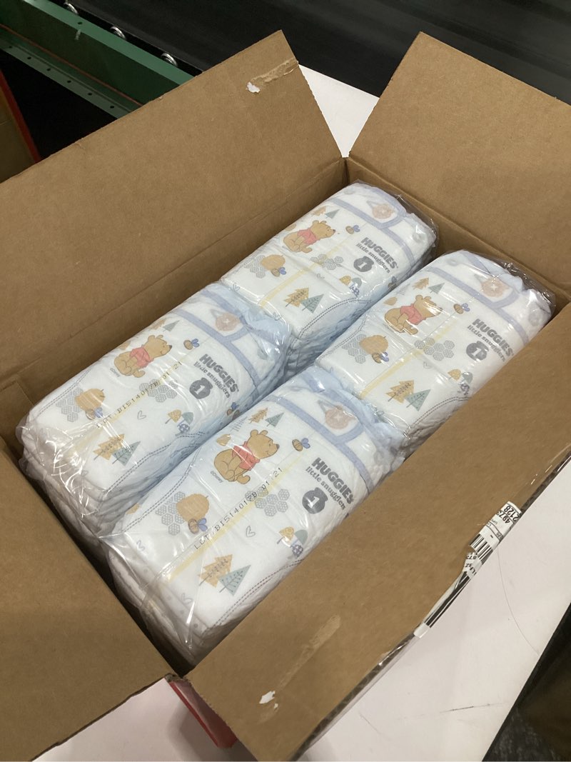 Condition photo showing New/Like New for huggies little snugglers diapers - size 1 - 96ct