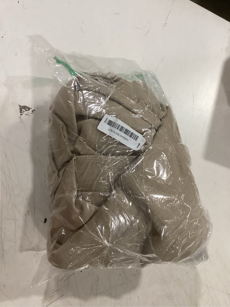 Condition photo showing Good Condition for pleated linen curtains 90 inches long for living room pinch pleat hooks track system back tab custom made memory shape drape privacy protection grey beige living room bedroom window curtain 90 inch grey beige 40"w x 90"l (pack of 2)