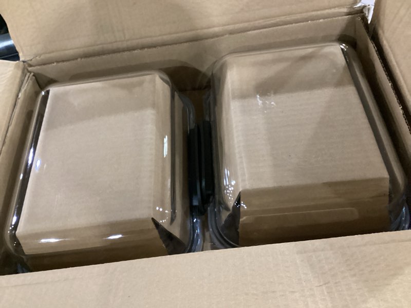 Condition photo showing Good Condition for m mcirco [80 oz & 36 oz extra large glass food storage/baking containers set with lids, 2 pack 80 oz(10 cup)&2 pack 36 oz (4.5 cup) airtight glass container,microwave,oven,freezer and dishwasher gray