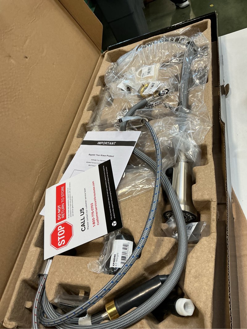 Condition photo showing New/Like New for KRAUS Britt 2-in-1 Commercial Style Pull-Down Single Handle Water Filter Kitchen Faucet for Reverse Osmosis or Water Filtration System in Spot Free Stainless Steel, KFF-1691SFS