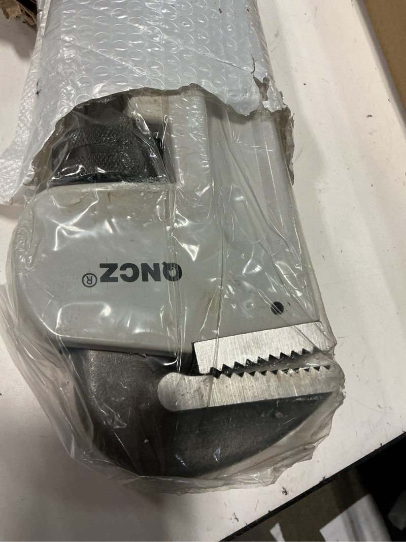 Condition photo showing Good Condition for qncz 36” pipe wrench - heavy duty aluminum pipe wrench, wrench for plumbers, pipe, home, auto repair, plumbers wrench 36 inches