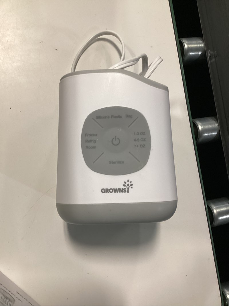 Condition photo showing As Is for grownsy programmed nutri-locking bottle warmer for breastmilk & formula, gray | gentle water bath heating & thawing, nutrient preservation, fast & even heating, no hot spots, parent-friendly design grey