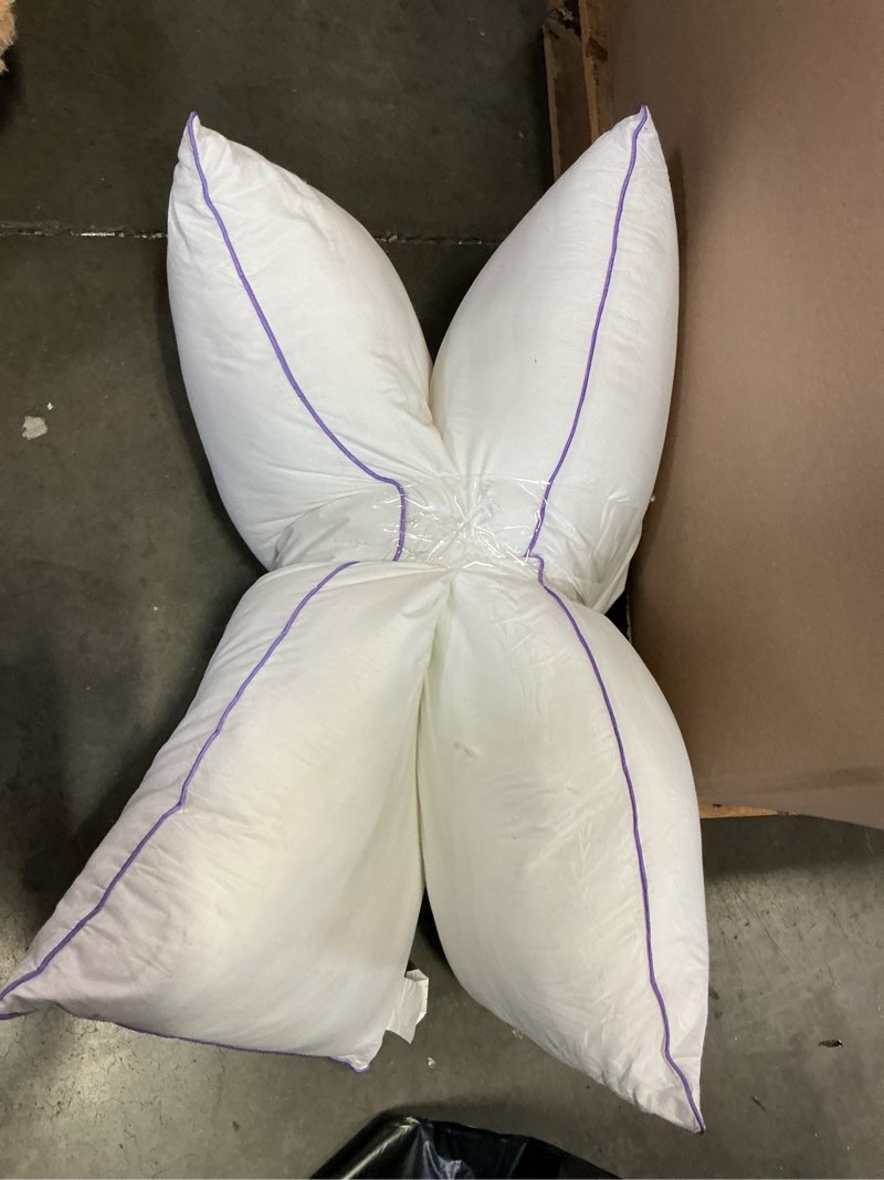 Condition photo showing As Is for dreamara king size pillows set of 2 - hotel collection bed pillows with down alternative fill, soft & supportive for side, stomach & back sleepers, fully machine washable & adjustable loft design king (u.s. standard) 2