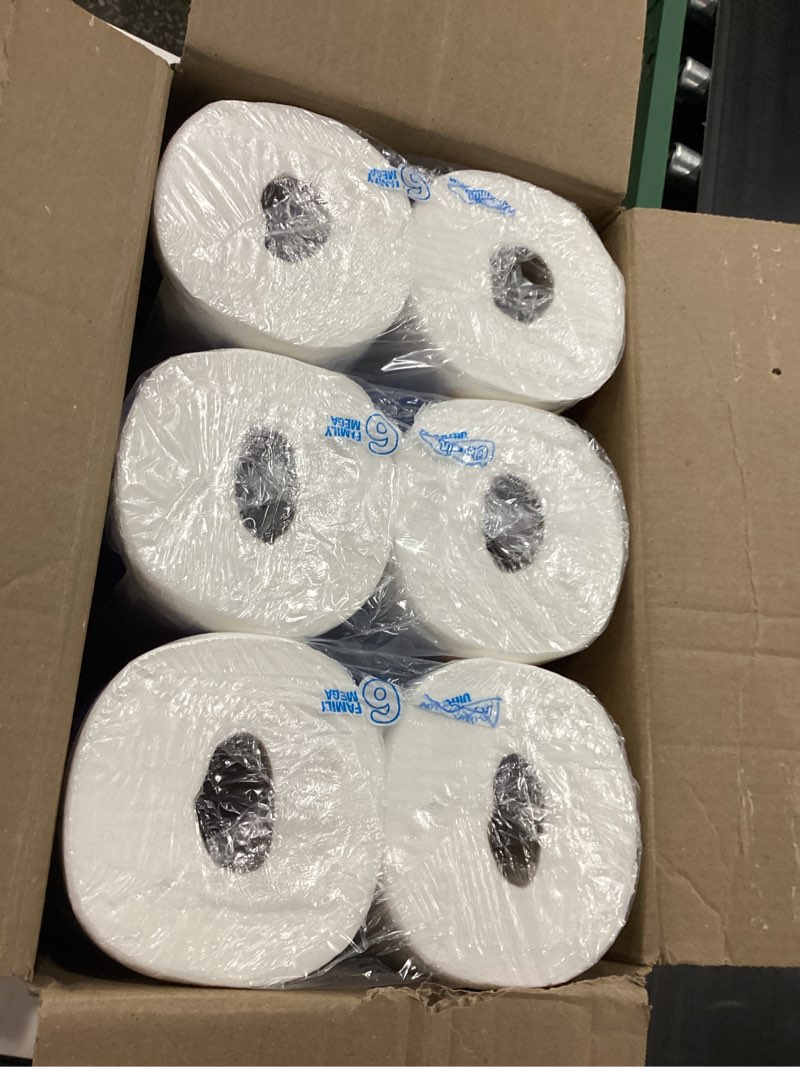 Condition photo showing New/Like New for charmin ultra soft cushiony touch 2-ply toilet paper, 18 family mega rolls = 90 regular rolls, white family mega 18 rolls (267 sheets)