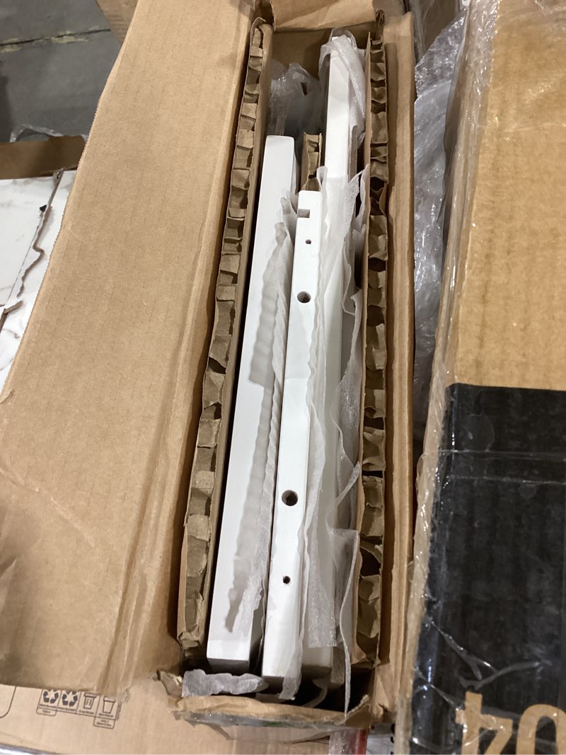 Condition photo showing As Is for allen + roth hartford white wood drawer unit 21.5-in x 10.6-in